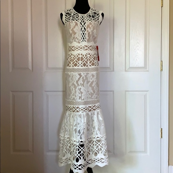 ML Monique Lhuillier Arabella Floral Lace Dress 4 - Picture 8 of 16